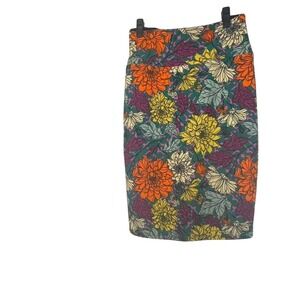 Lularoe multi-coloured floral pencil skirt Small